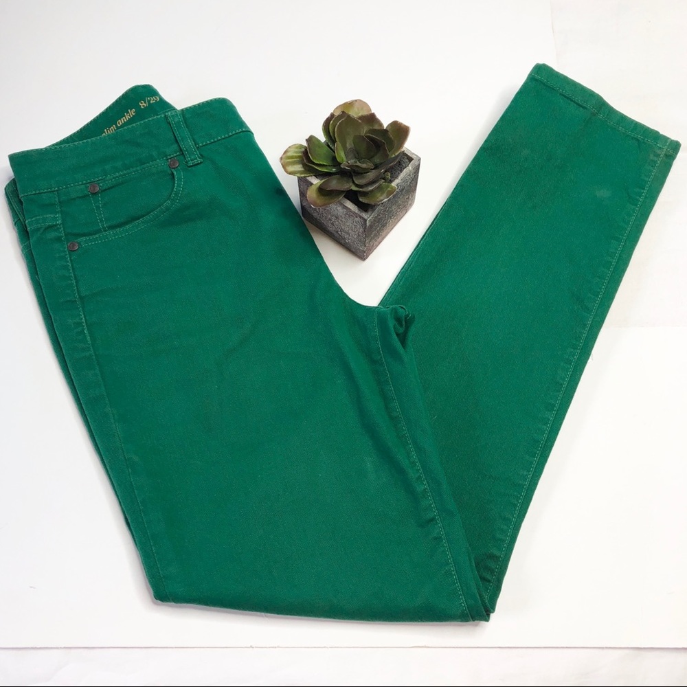 Talbots Heritage Slim Ankle Jeans Size 8/29 In Green